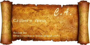 Czibere Anna névjegykártya